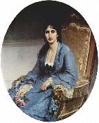 Francesco Hayez Portrait of Antonietta Negroni Prati Morosini, Oval oil painting reproduction
